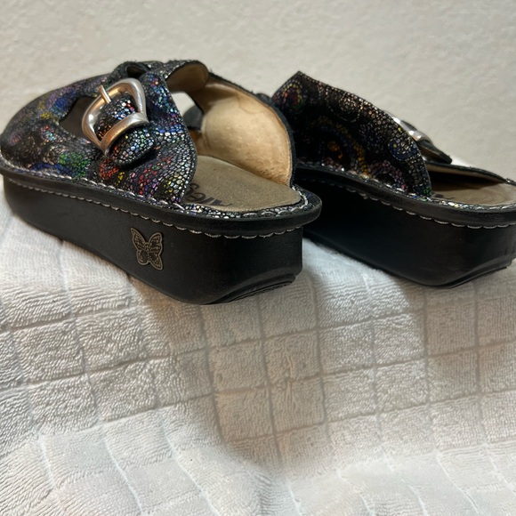 Alegria Women's Glitter Black Mules - Picture 5 of 6